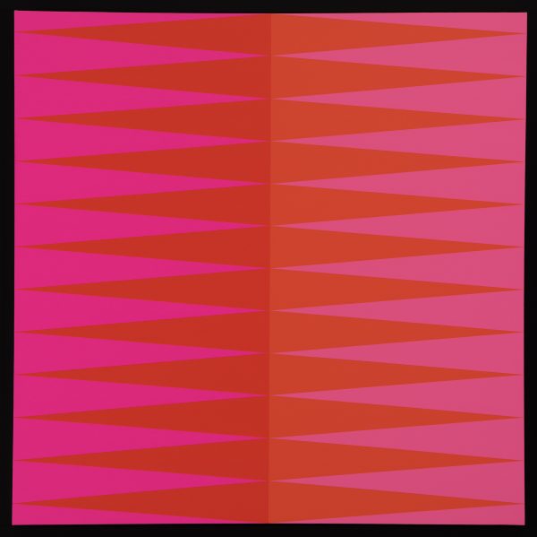 A hard-edge geometric abstraction.