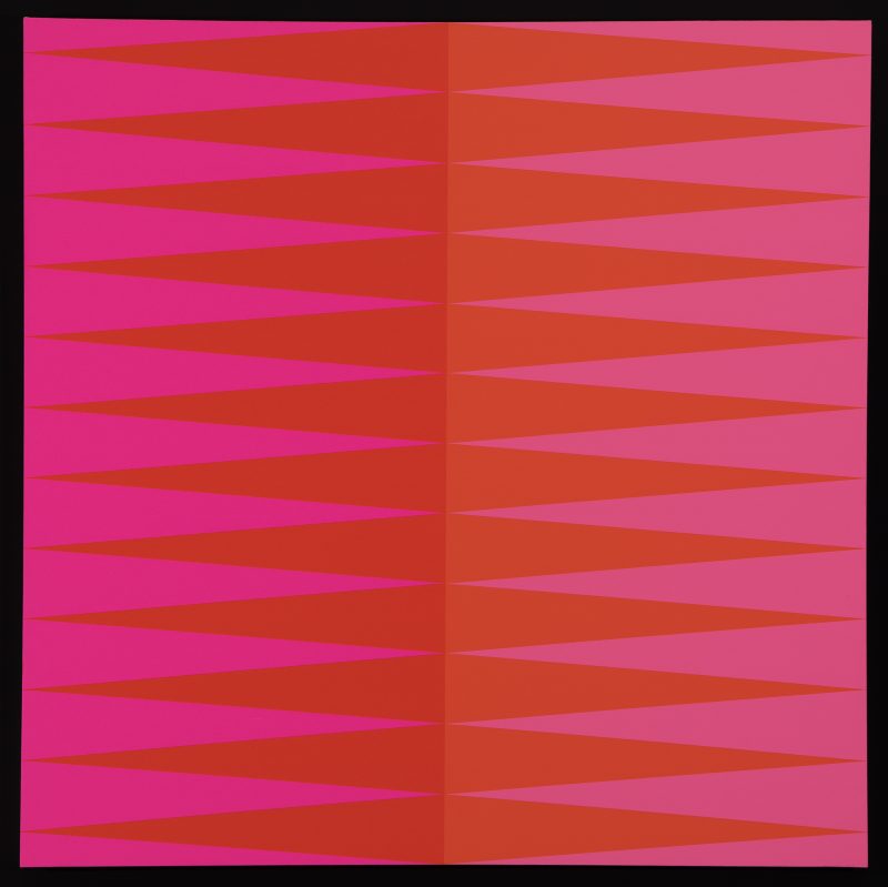 A hard-edge geometric abstraction.