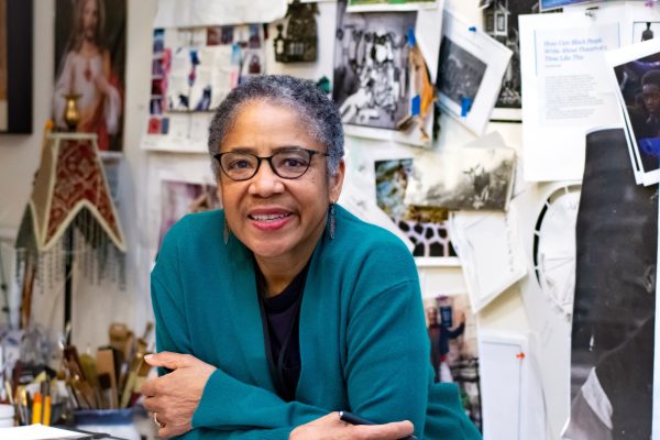 Artist Barbara Earl Thomas in her studio.