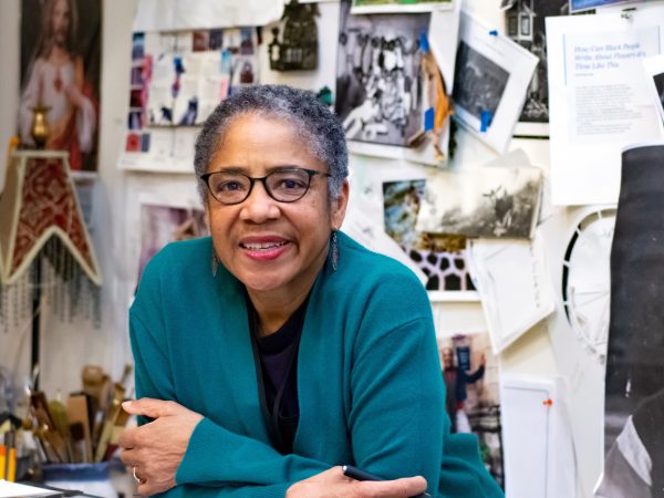 Artist Barbara Earl Thomas in her studio.