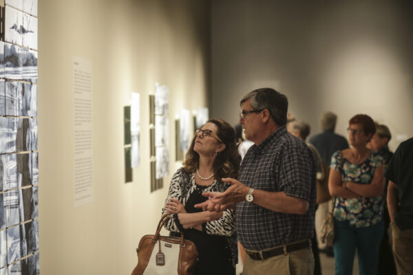 Man and woman in the gallery