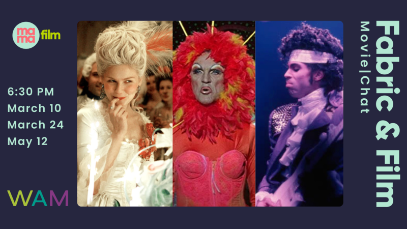 Images of three films sliced together to make a large graphic highlighting the mama.film series