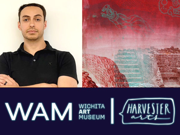 WAM Nights feature graphic Marco Hernandez. His arms and crossed, and wearing a black collared shirt.