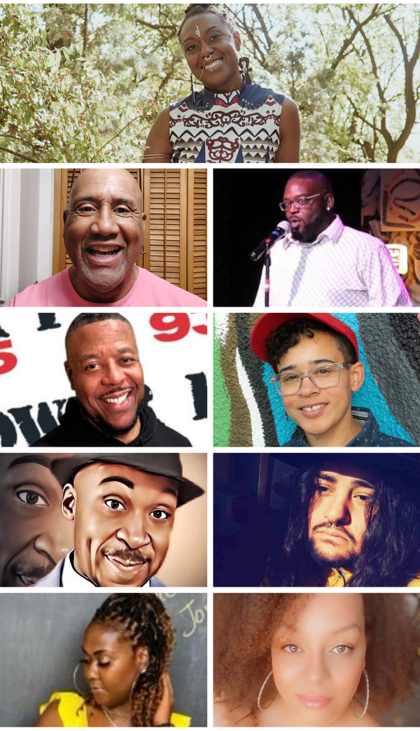 Vertical grid of guests for Ponder This - Poetry Unchained