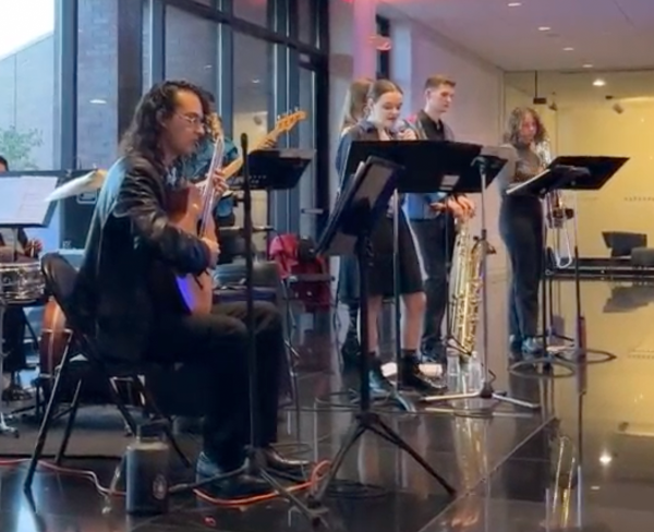 College students/musicians in the Grand Hall