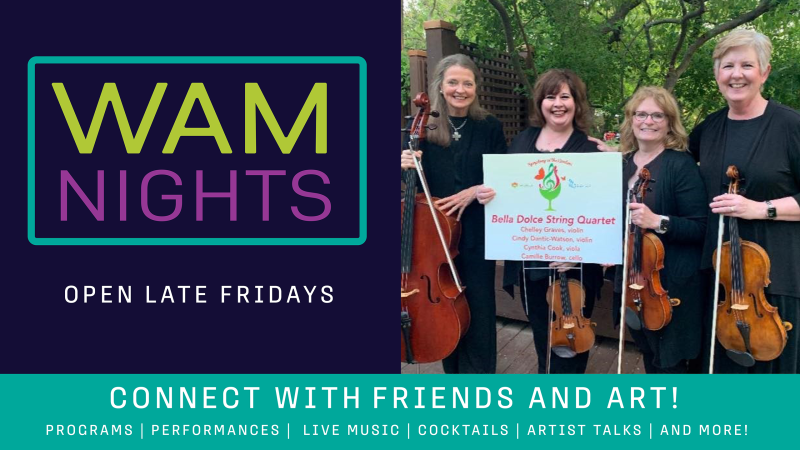 WAM Nights graphic header Wichita Symphony Orchestra String Quartet
